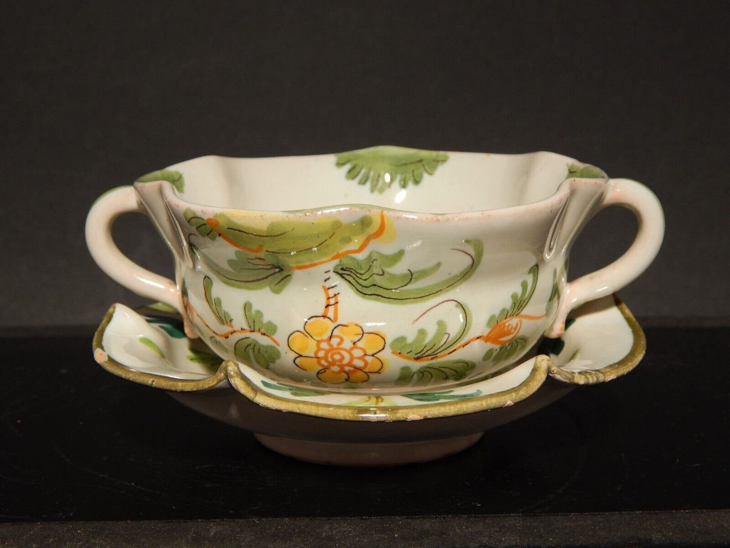 ANTICA RARA ZUCCHERIERA CIOTOLA IN MAIOLICA CERAMICA CANTAGALLI FIRENZE ITALY