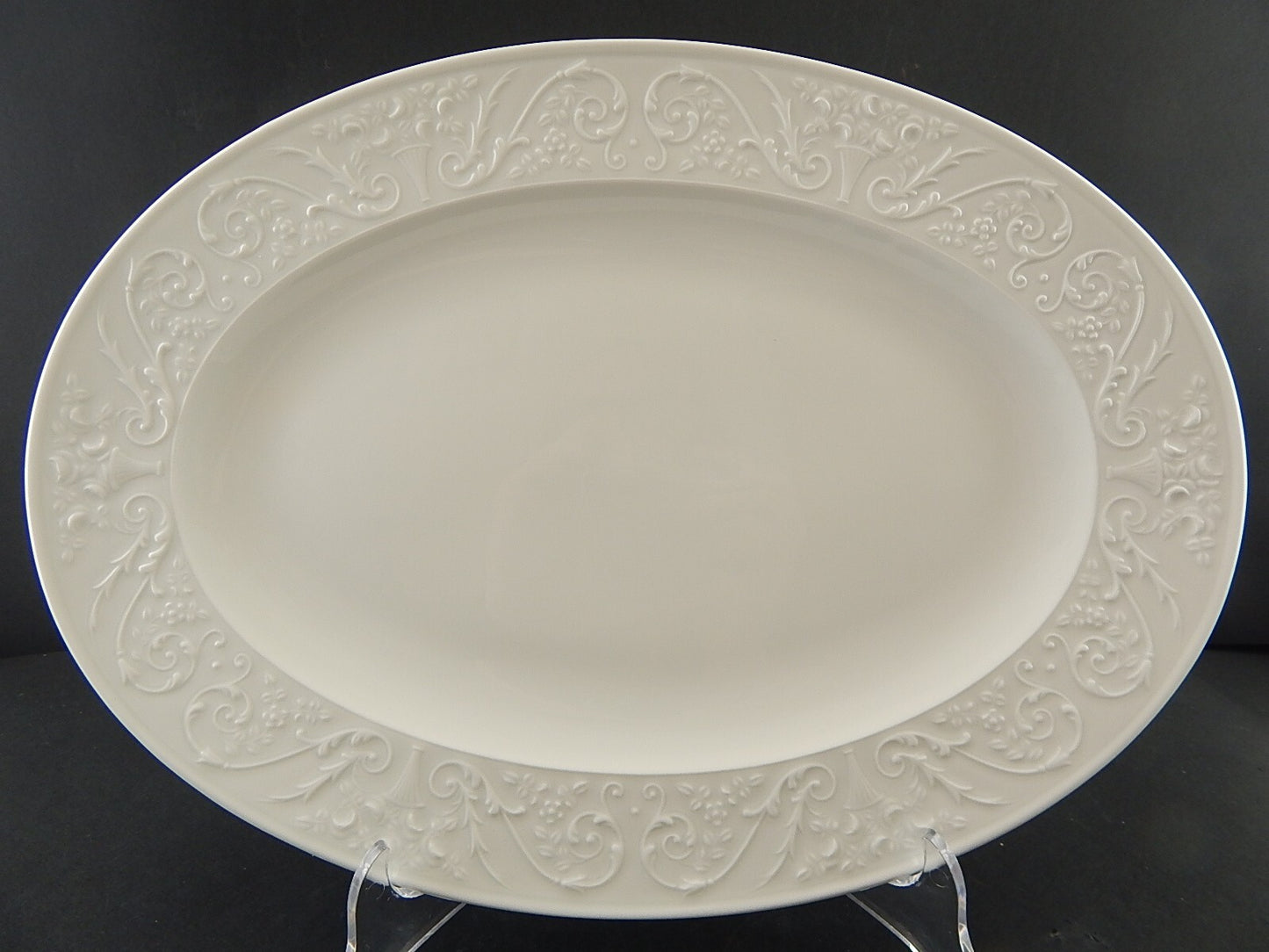 VASSOIO PIATTO OVALE LIMOGES RAYNAUD PORCELLANA BIANCA MODELLO WASHINGTON A303