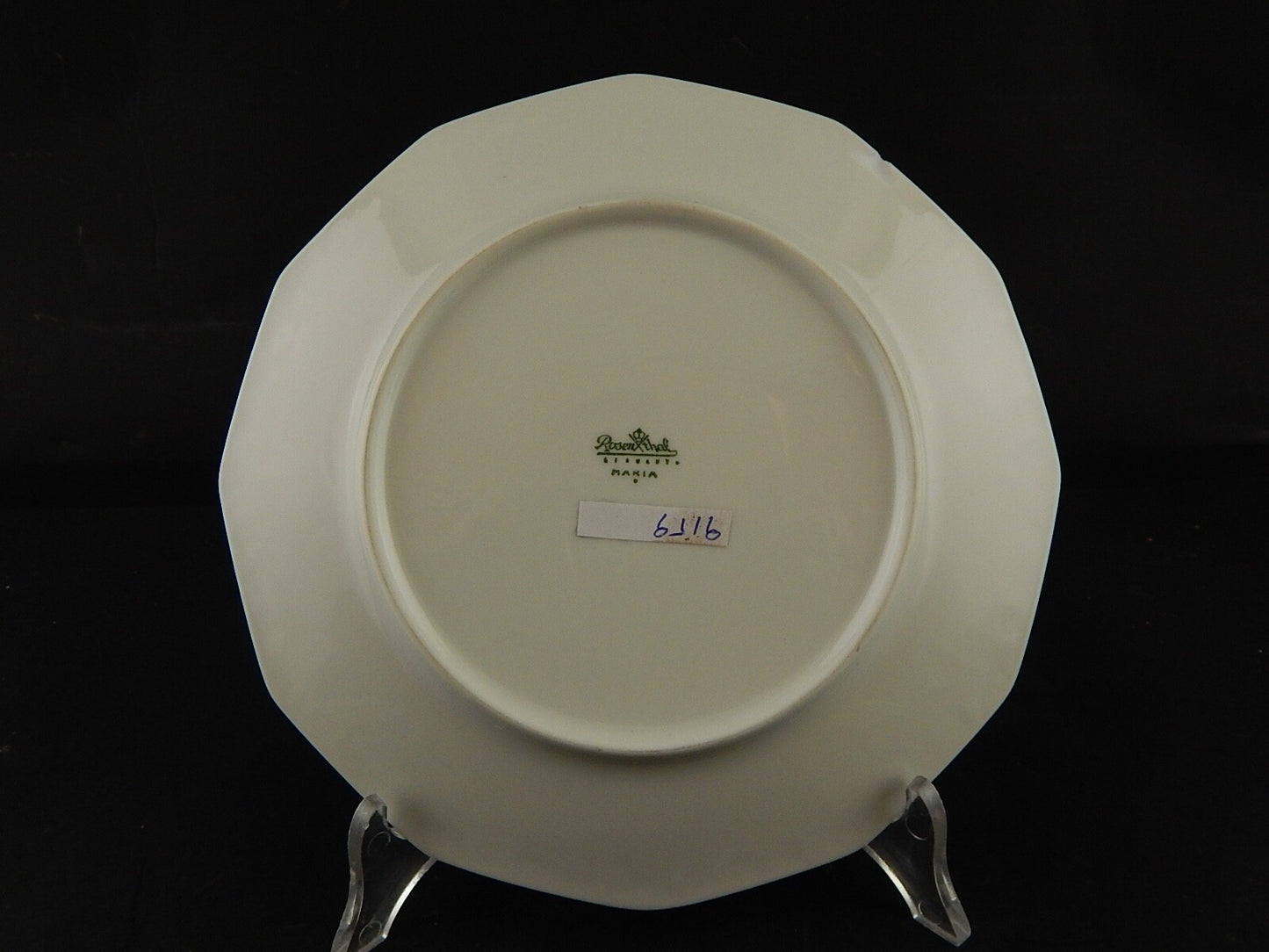 ANTICO PIATTO DESSERT PORCELLANA ROSENTHAL MARIA ROSE BLU