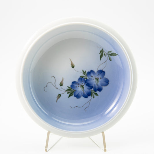 SVUOTATASCHE POSACENERE PIATTO PORCELLANA ROYAL COPENHAGEN CON CONVOLVOLO CM 18