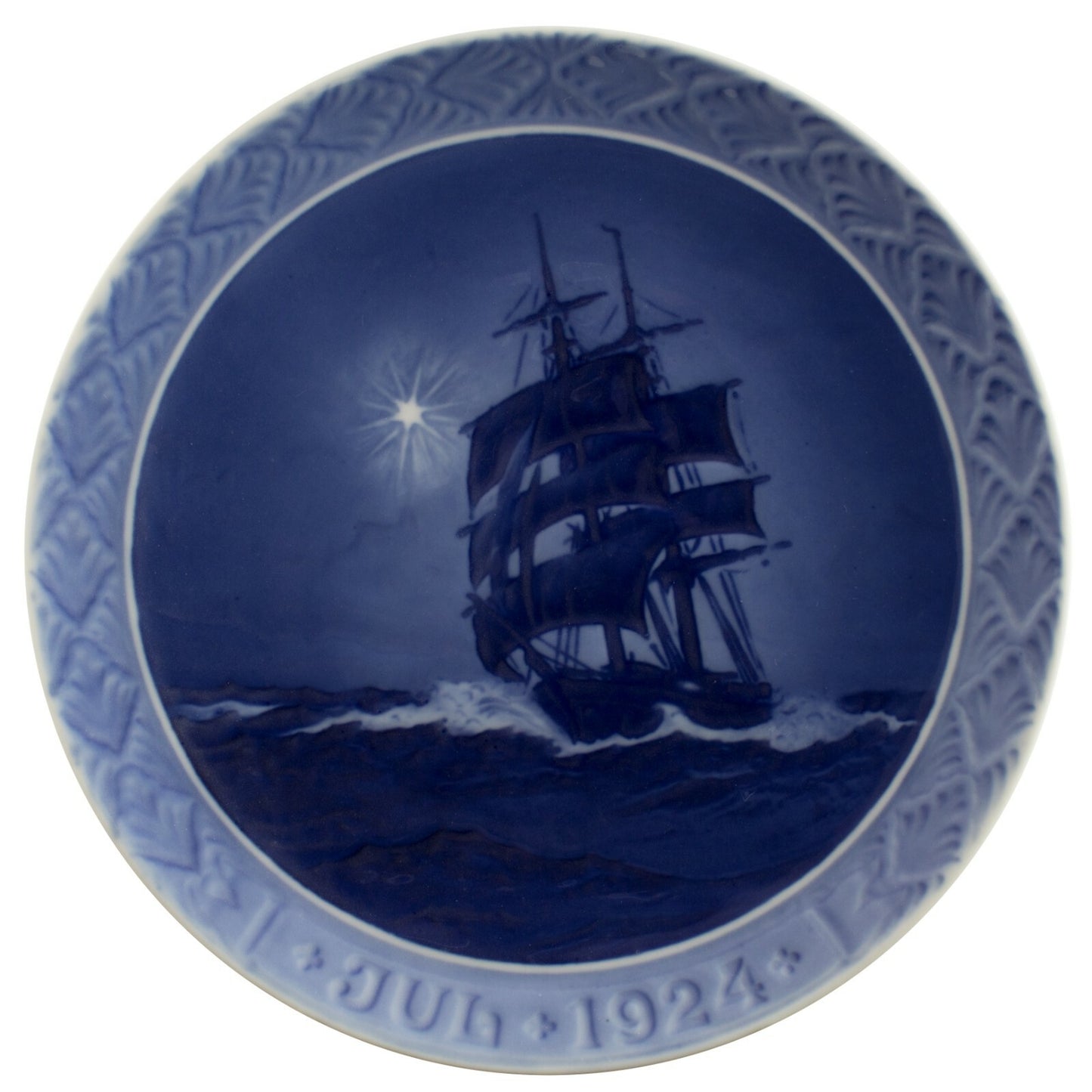 PIATTO DI NATALE ROYAL COPENHAGEN DAL 1909 AL 1959 PORCELLANA ORIGINALE PERFETTO