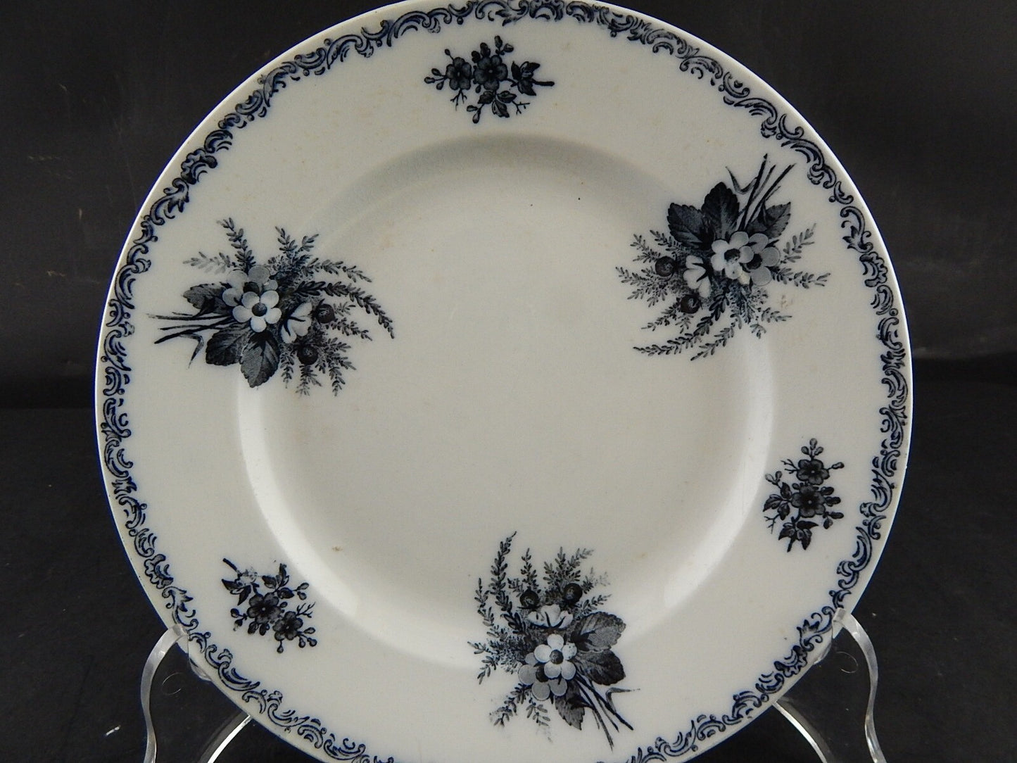 ANTICO ART NOUVEAU PIATTO PORCELLANA VILLEROY&BOCH FINE 1800 DECORO BOUQUET