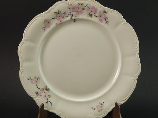 VINTAGE ROCAILLE VASSOIO ROTONDO DURKEN WALLDORF CERAMICA FIORE DI PESCO