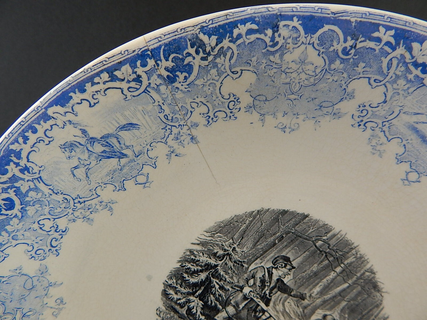 ANTICA FRUTTIERA ALZATA UMORISTICA CERAMICA FRANCESE SECONDA META' 800