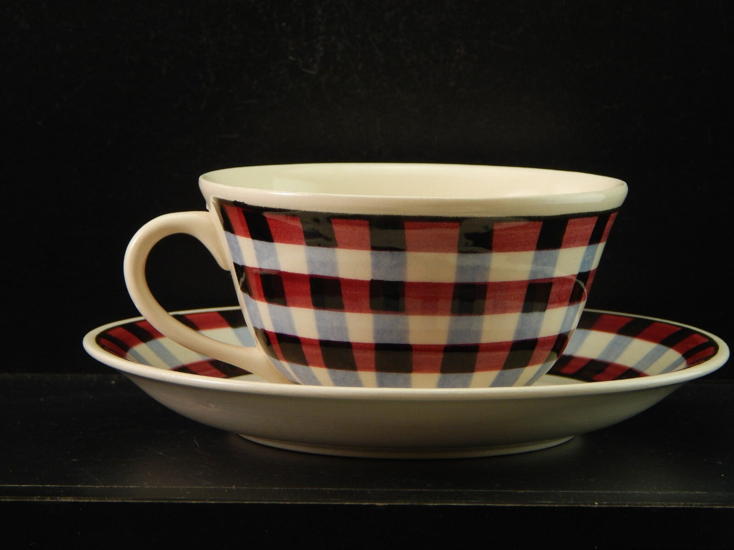 VILLEROY&BOCH ANTICA RARA TAZZA DA TE' PORCELLANA GLASGOW 8202 QUADRETTI #1585