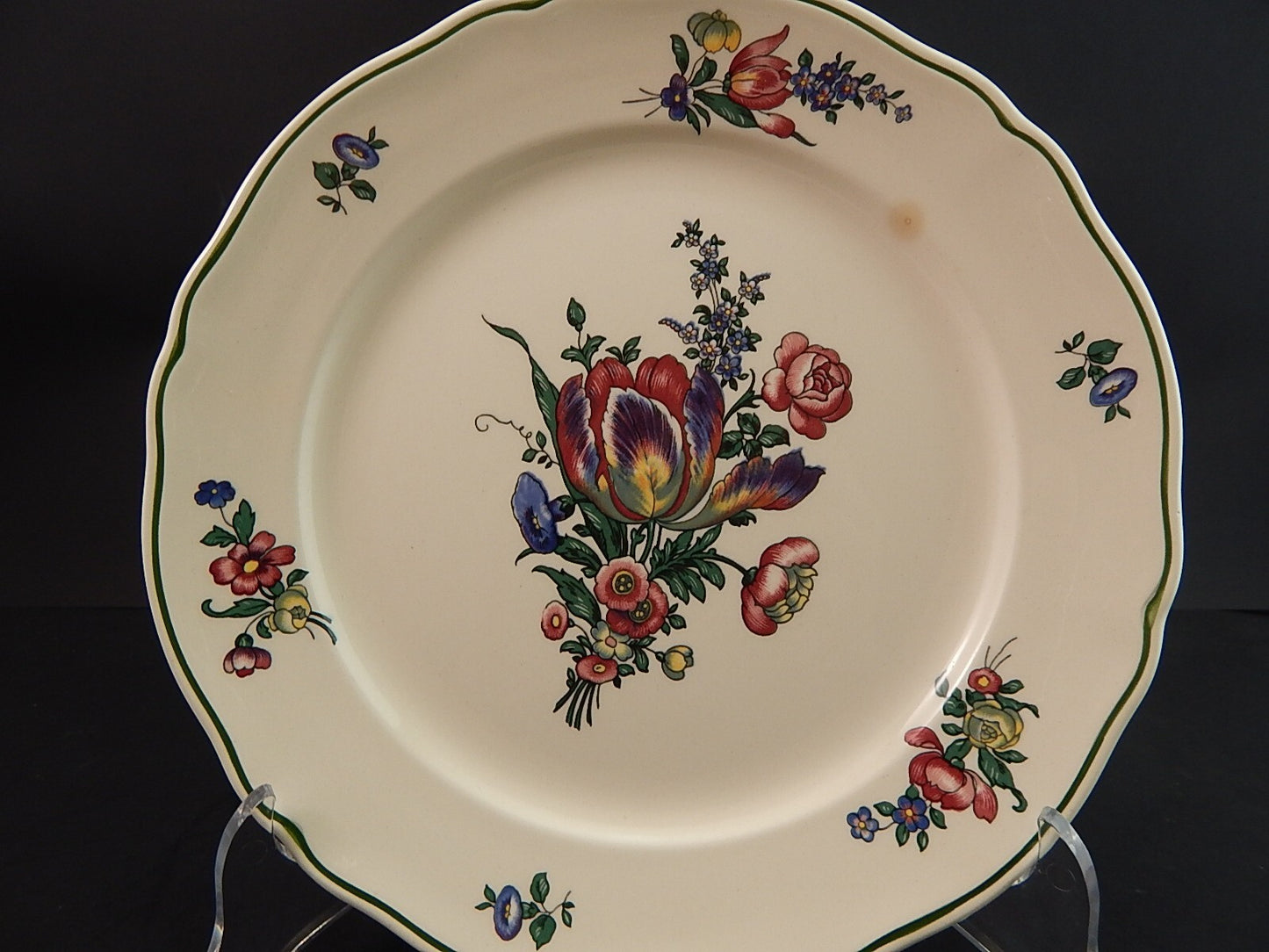 VINTAGE RARO PIATTO CERAMICA VECCHIA STRASBURGO VILLEROY&BOCH #1117