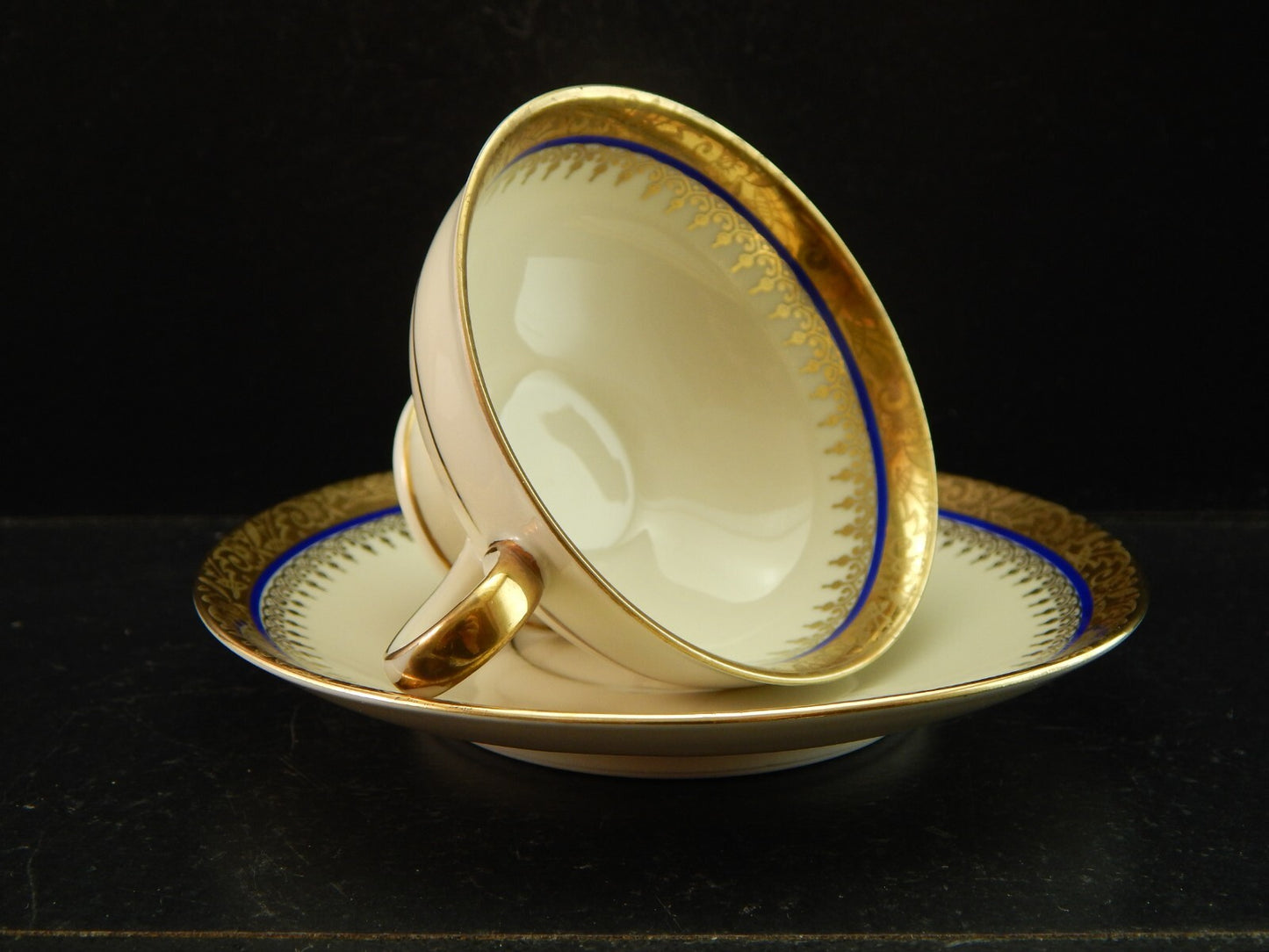 ANTICO SERVIZIO CAFFE' PORCELLANA VOHENSTRAUSS BAVARIA MODELLO IMPERO