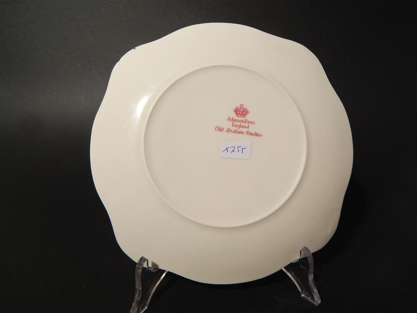 VINTAGE JOHNSON BROS OLD BRITAIN CASTLE PIATTO QUADRATO SEMI PORCELLANA ROSSO ##