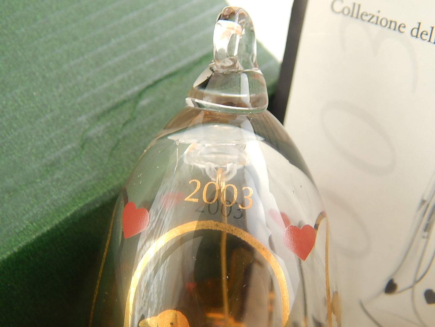 CAMPANA CRISTALLO PAPERA ADDOBBO NATALE 2003 HOLMEGAARD GOOSE CHRISTMAS BELL