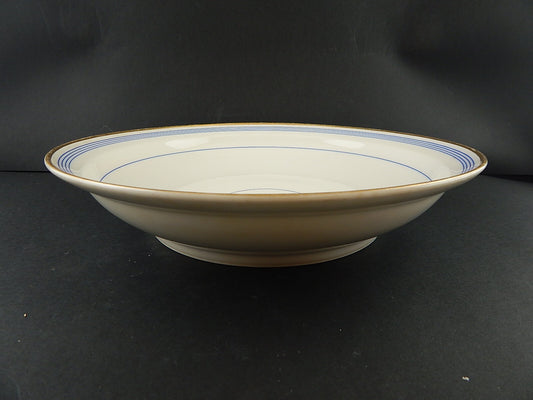 ANTICA INSALATIERA CENTROTAVOLA PORCELLANA PARIGI BIANCA BLU ORO NAPOLEONE III