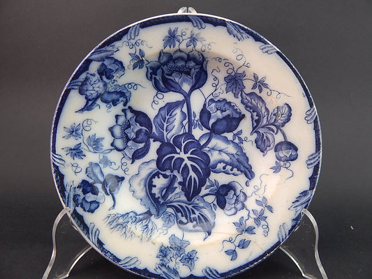 ANTICO PIATTO FONDO NINFEE BLU CERAMICA RICHARD MILANO FINE 800 WATER NYMPH A892