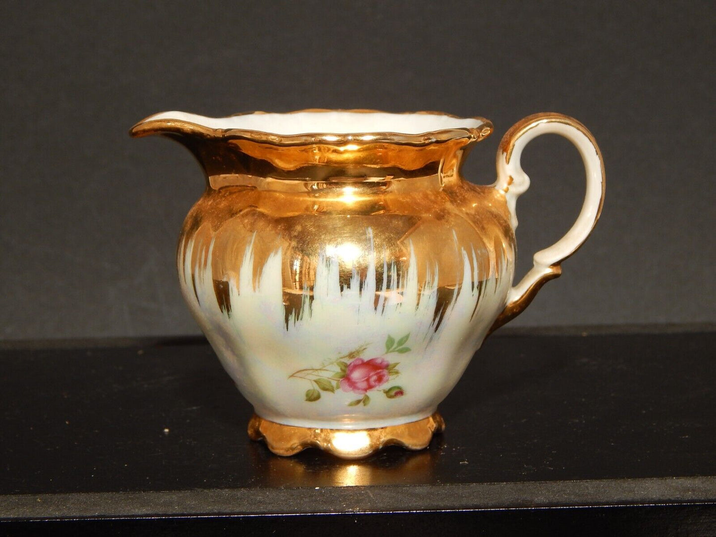 ANTICA ELEGANTE LATTIERA BRICCO PORCELLANA SELTMANN WEIDEN BAVARIA THERESIA ORO