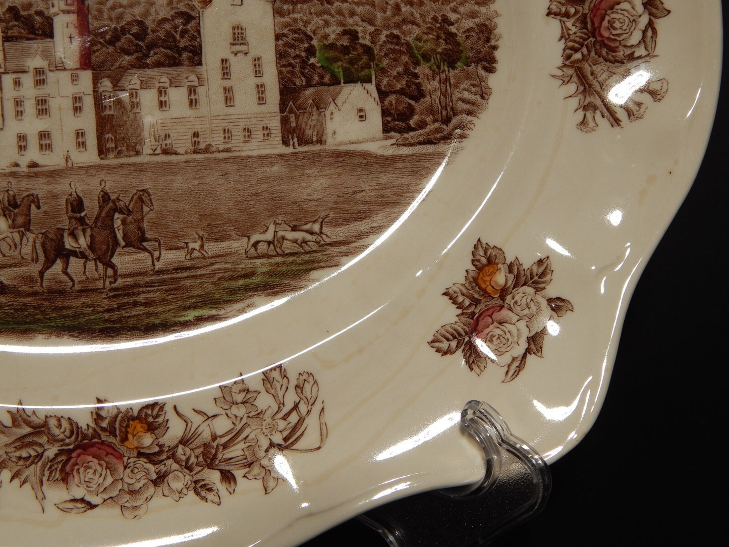 ANTICO VASSOIO PORCELLANA JOHNSON BROS ROYAL HOMES OF BRITAIN BALMORAL CASTLE