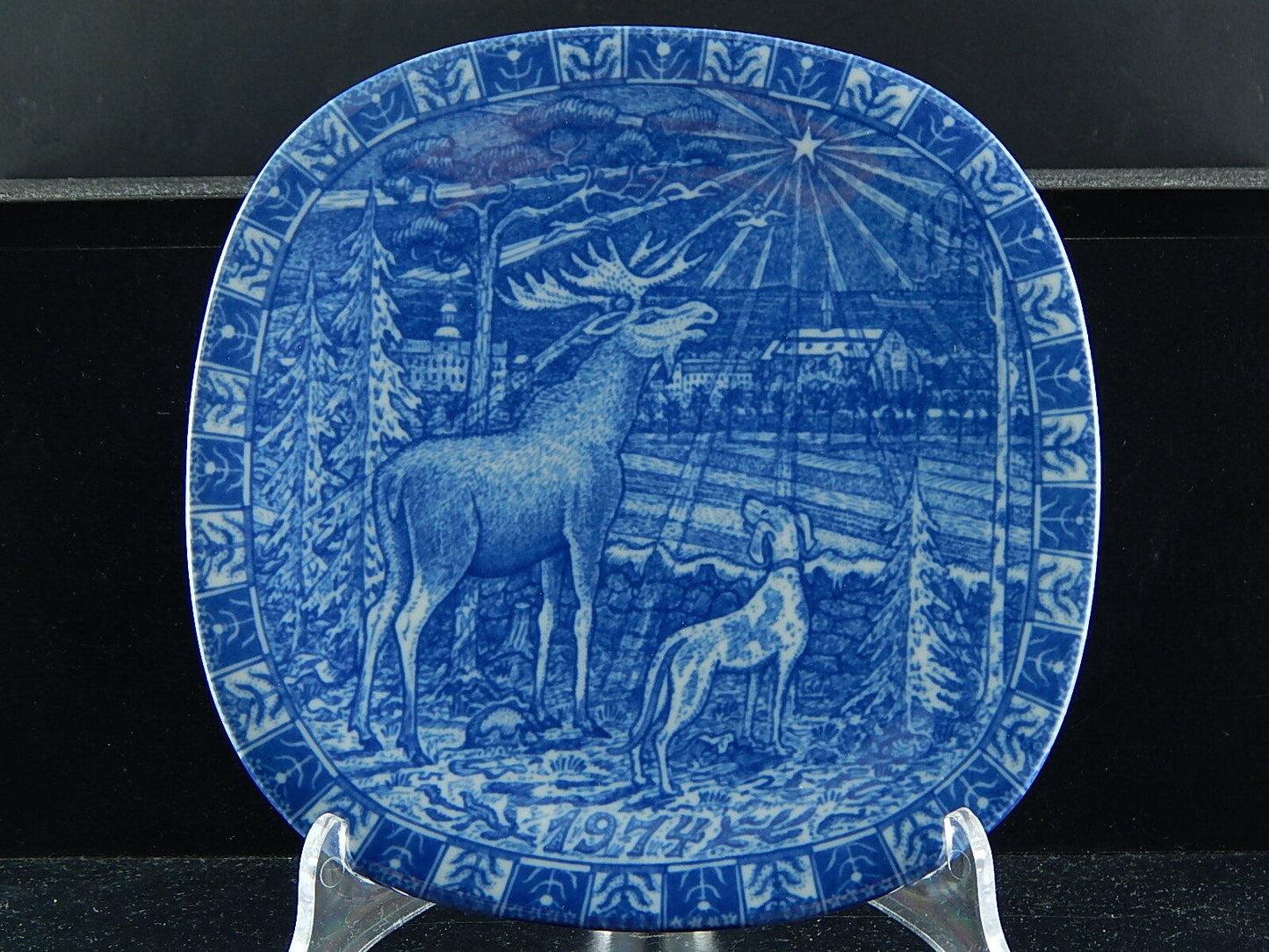 RORSTRAND PIATTO PORCELLANA NATALE 1974 PORCELAIN CHRISTMAS PLATE COLLEZIONE NEW