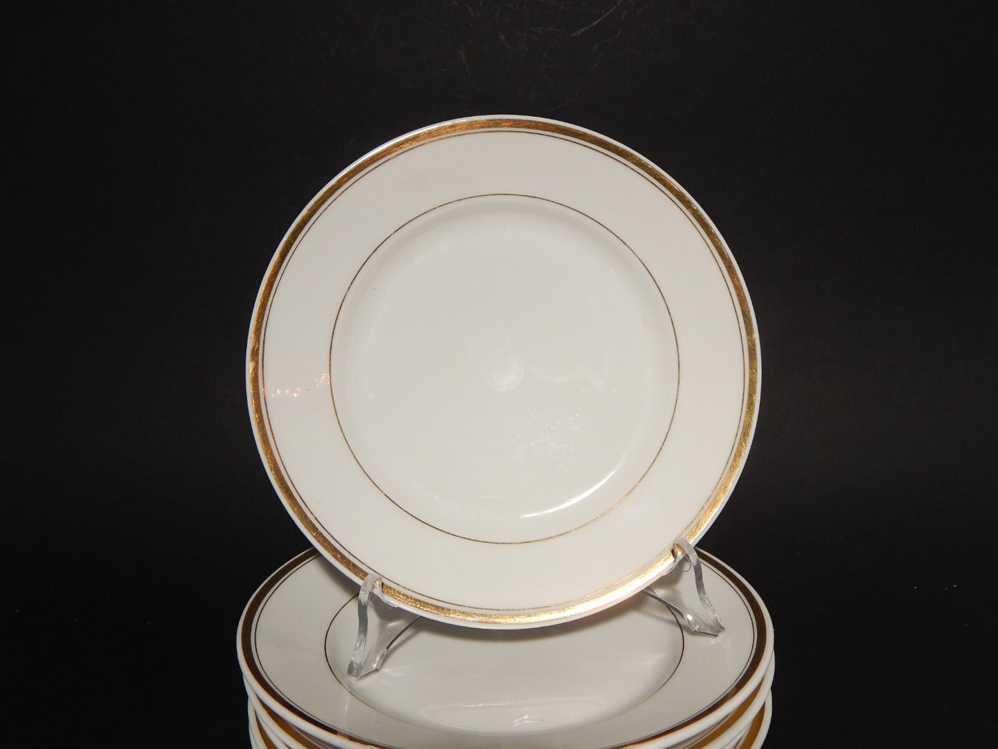 ANTICA PORCELLANA SERVIZIO 6 PIATTI DESSERT IMPERO C. TIELSCH ALTWASSER FINE 800