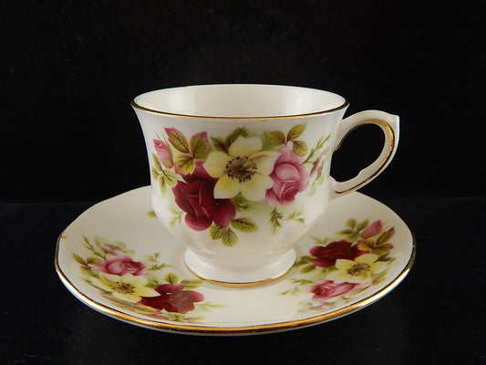 PREZIOSA PORCELLANA INGLESE RIDGWAY QUEEN ANNE TAZZA VINTAGE BONE CHINA A294