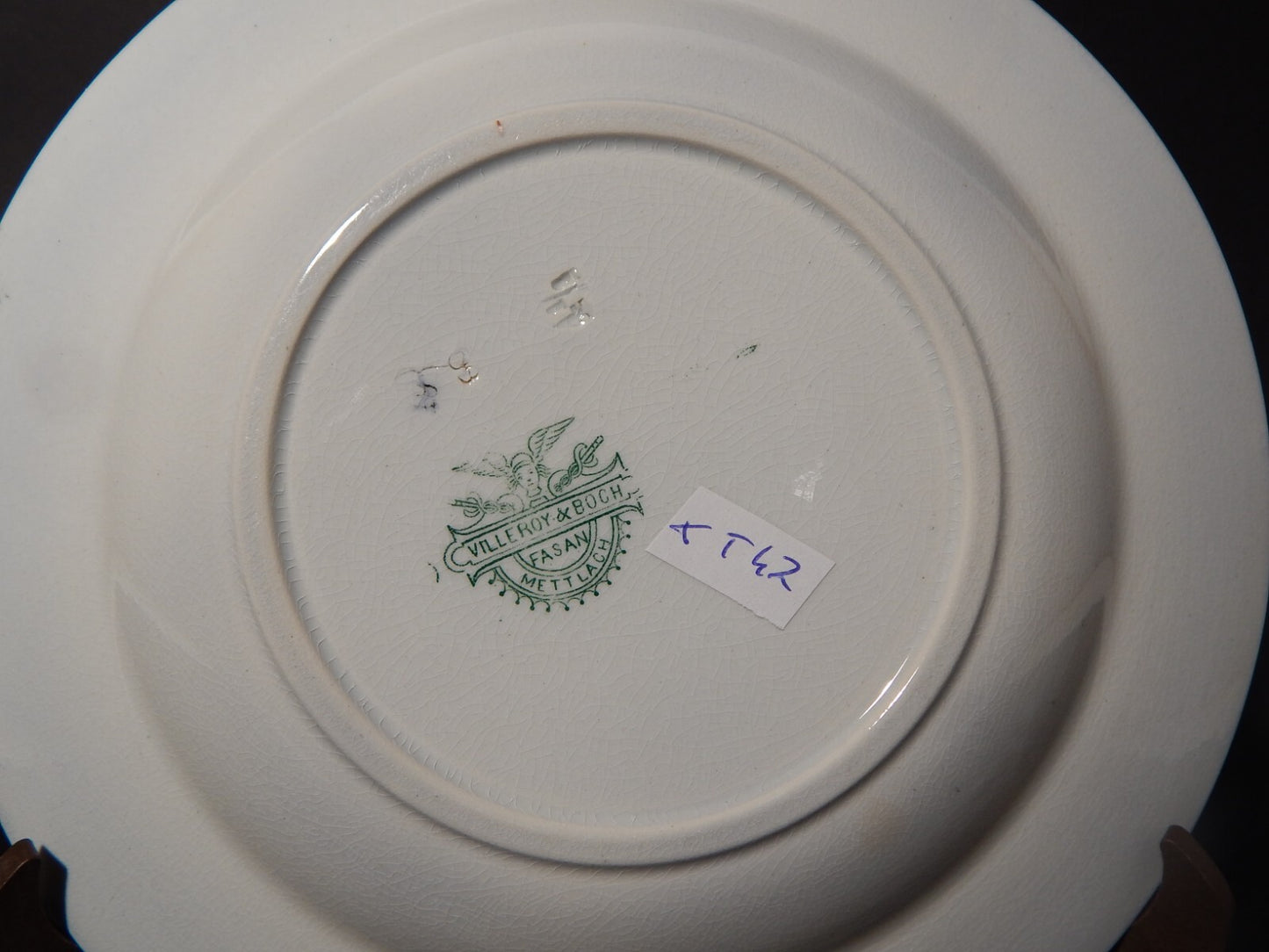 ANTICO ART NOUVEAU PIATTO PORCELLANA VILLEROY&BOCH METTLACH DECORO FASAN