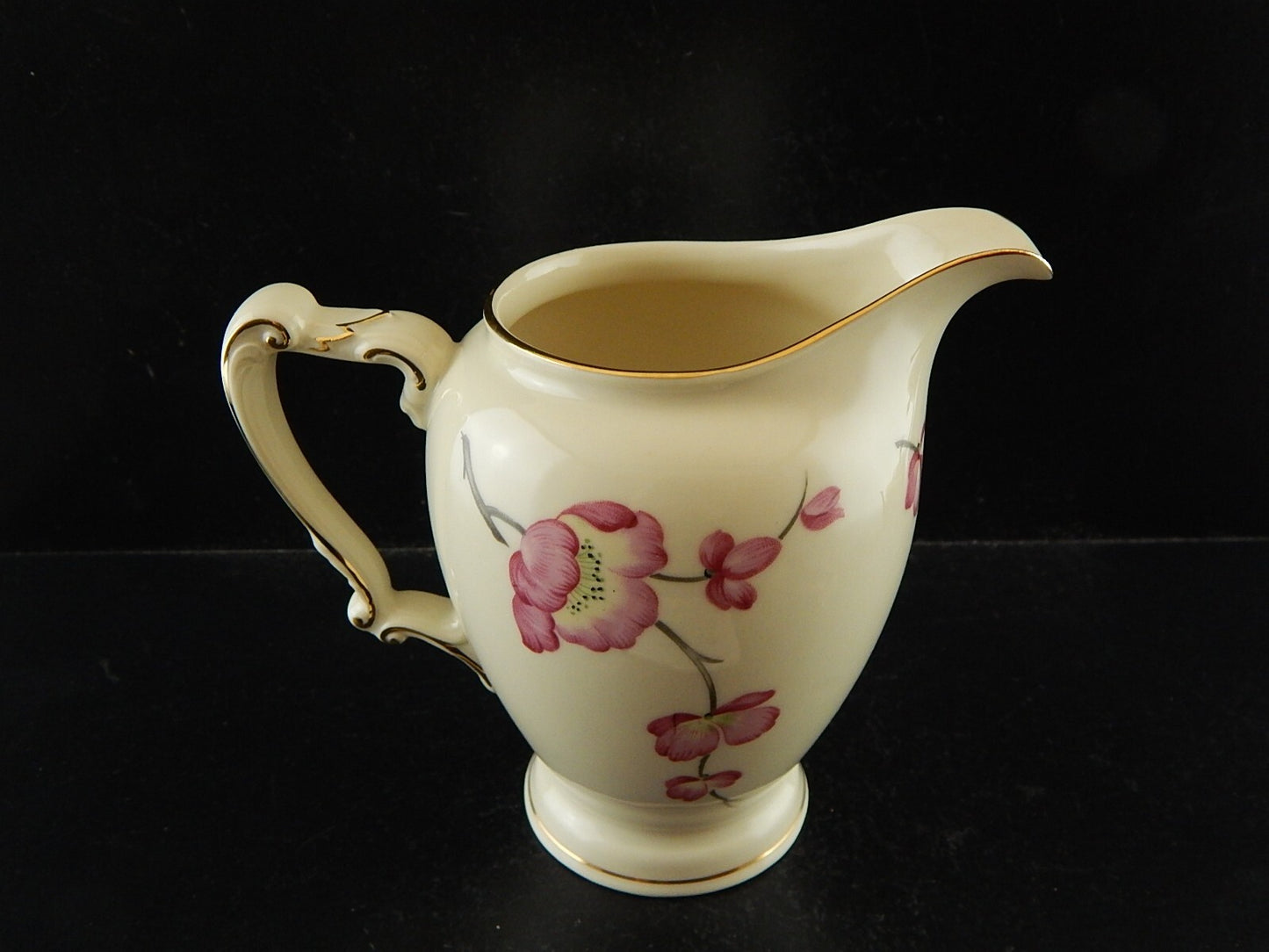 ANTICA ART DECO LATTIERA BRICCO PORCELLANA HEINRICH &CO SELB BAVARIA FIORI PESCO