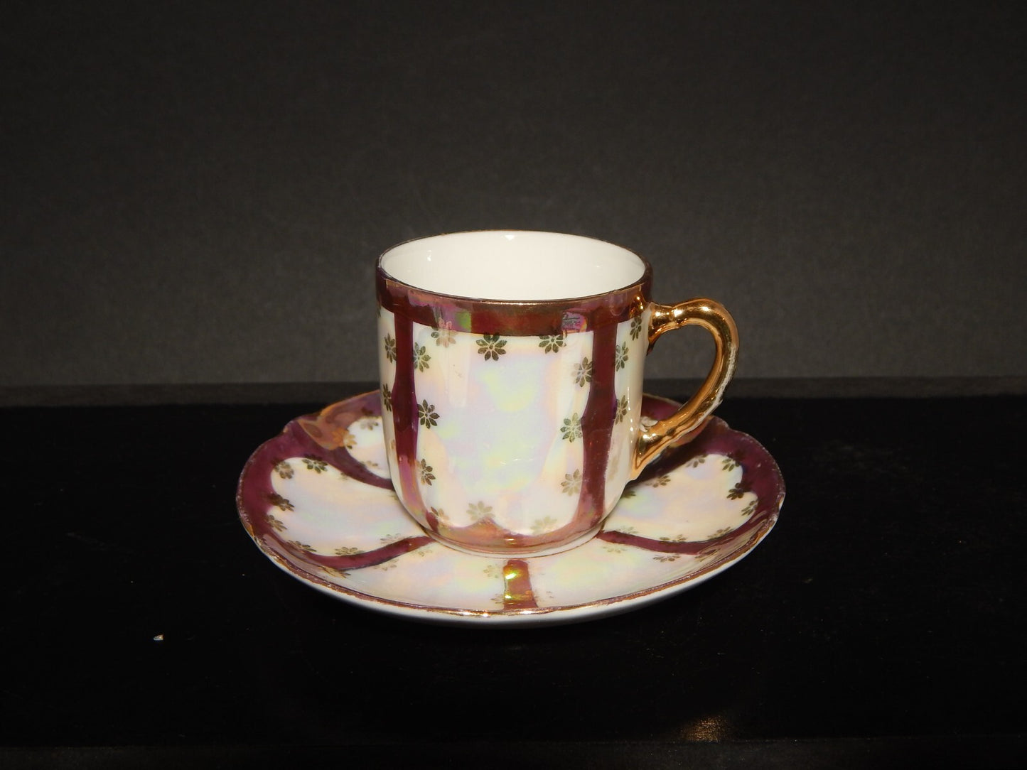 ANTICA LIBERTY PREZIOSA TAZZINA PORCELLANA GINORI 1896-1910 DECORO A LUSTRO