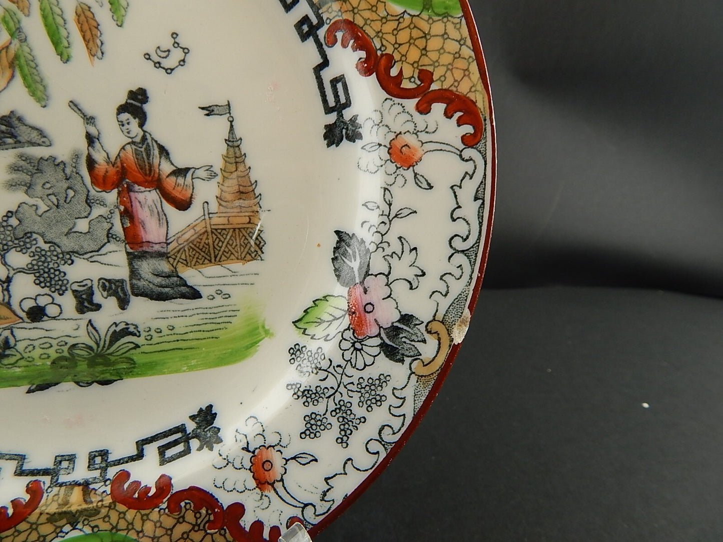 ANTICO PIATTO DESSERT SOCIETA' CERAMICA ITALIANA LAVENO SCI DECORO SIAM A733