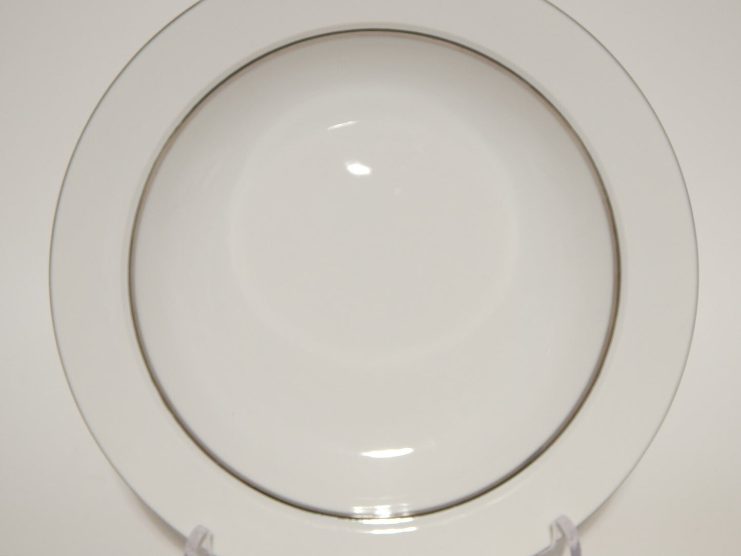 VINTAGE ELEGANTE SERVIZIO 18 PIATTI PORCELLANA BIANCA ARGENTO ESCHENBACH IMPERO