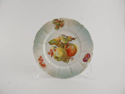 ANTICO RARO PIATTO PORCELLANA INIZIO 1900 MANIFATTURA WEIMAR COLLEZIONE FRUTTI