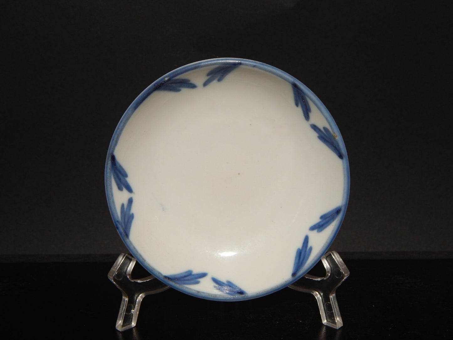 PROBABILE GINORI DOCCIA ANTICA RARA TAZZA PORCELLANA DOPPIO SPESSORE BIANCA BLU