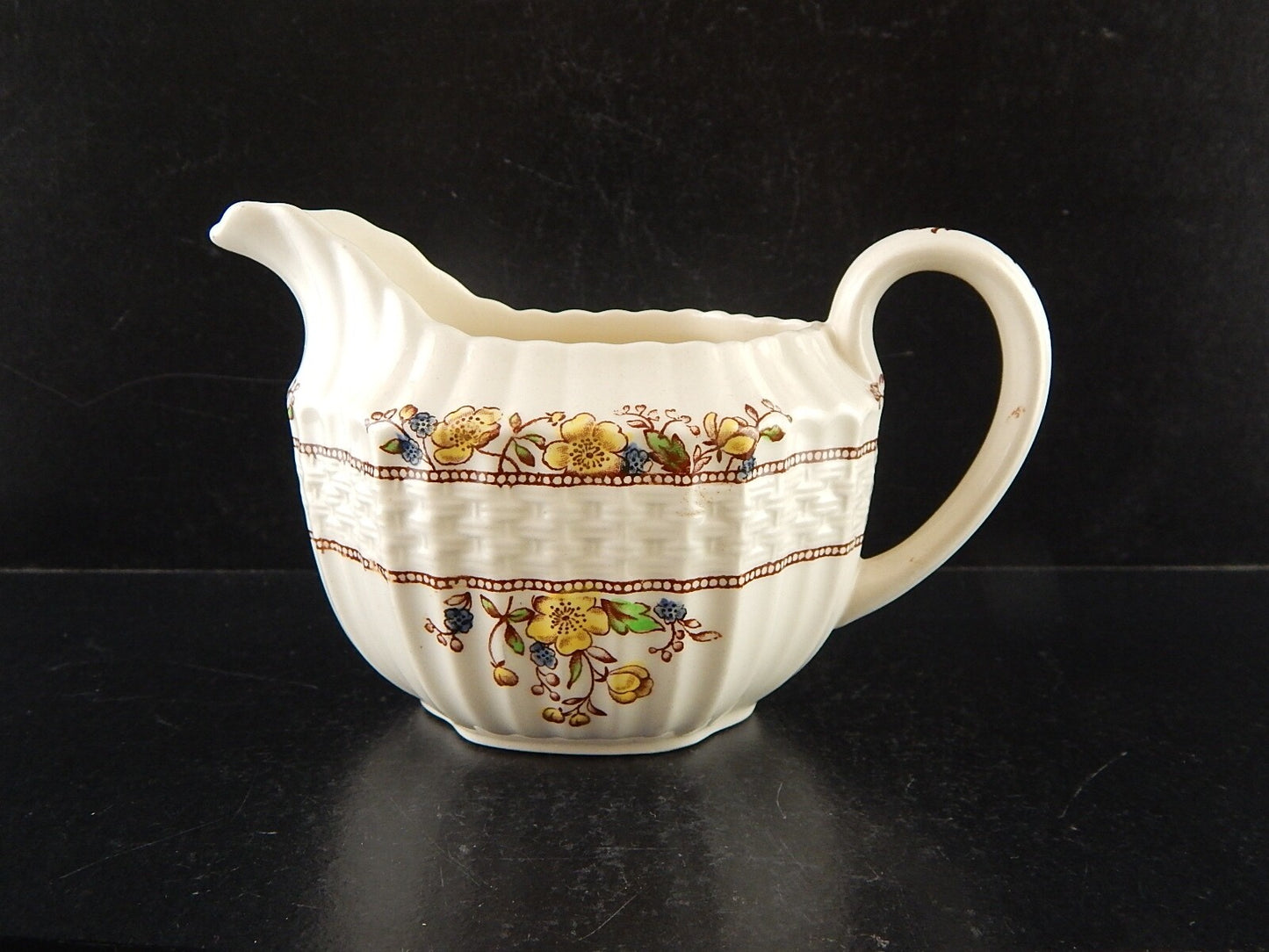 ANTICA LATTIERA INGLESE SEMI PORCELLANA COPELAND SPODE BUTTERCUP COLLECTION 1895