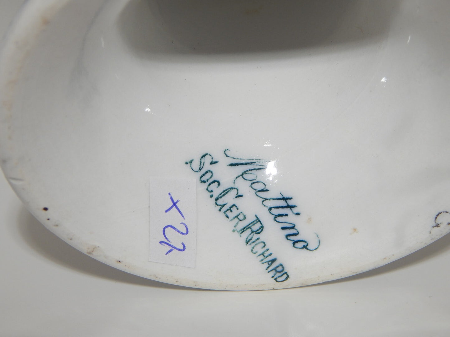 ANTICA RARA ALZATA CENTROTAVOLA CERAMICA RICHARD MILANO FINE 800 DEC. MATTINO #