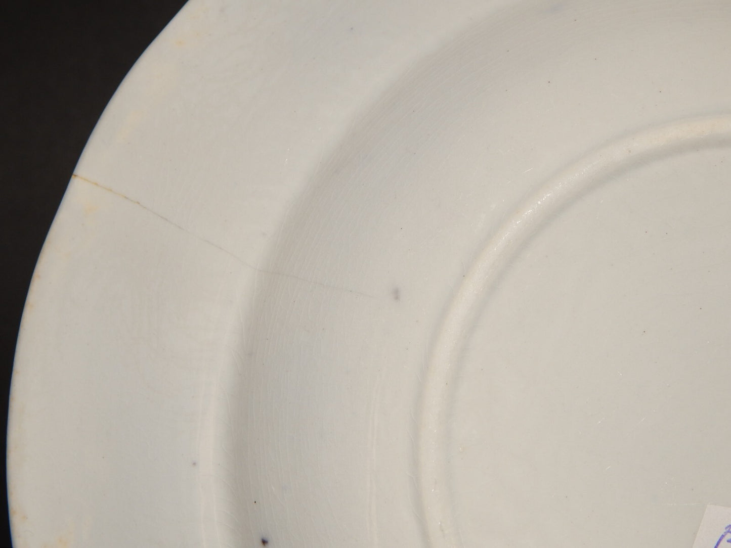 ANTICO PIATTO FONDO CERAMICA JARDINIERE VILLEROY & BOCH FINE '800 DIFETTO B1137