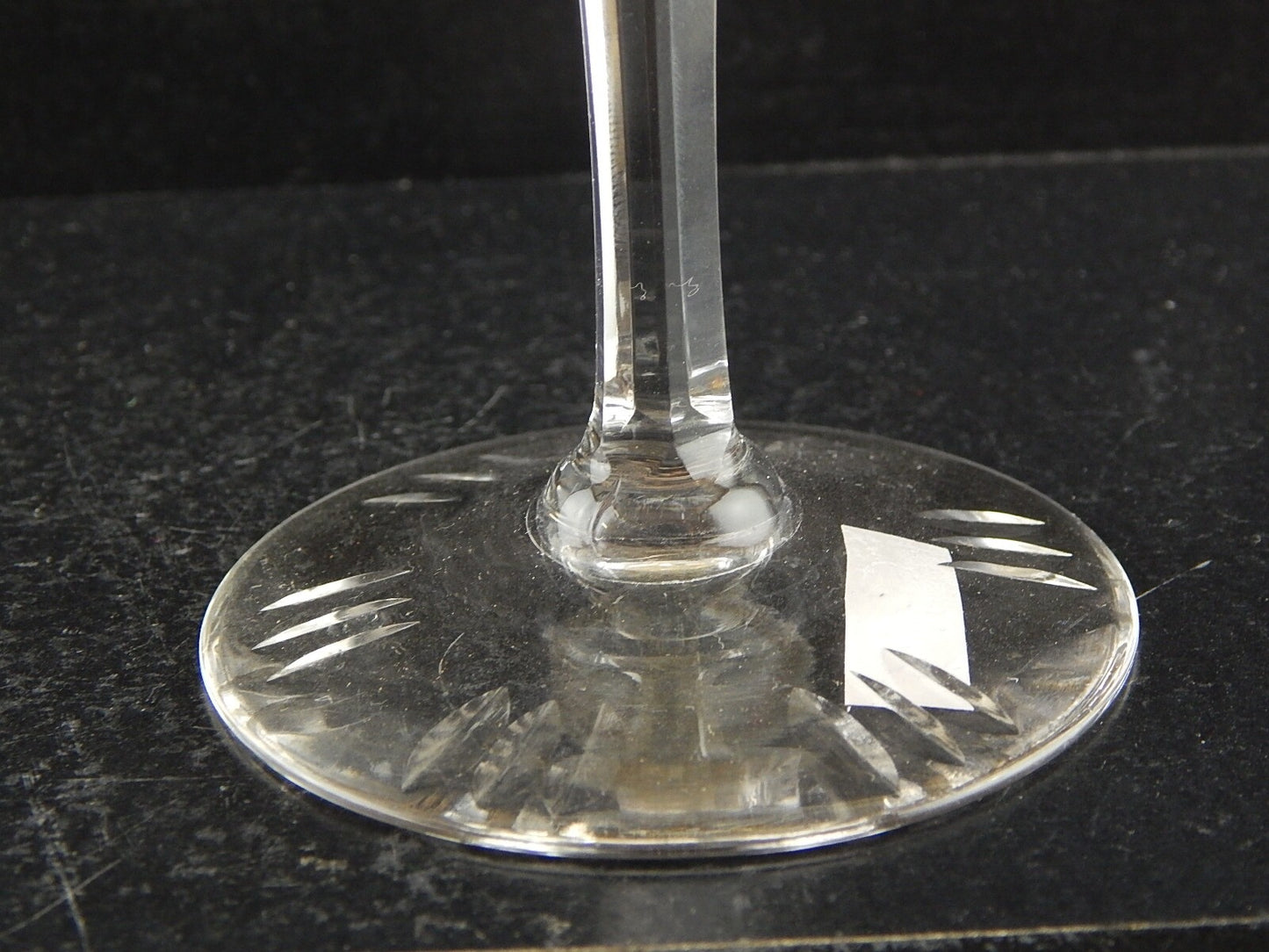 PREZIOSO VINTAGE BICCHIERE CALICE CRISTALLO BOEMIA MOLATO GIALLO ORO