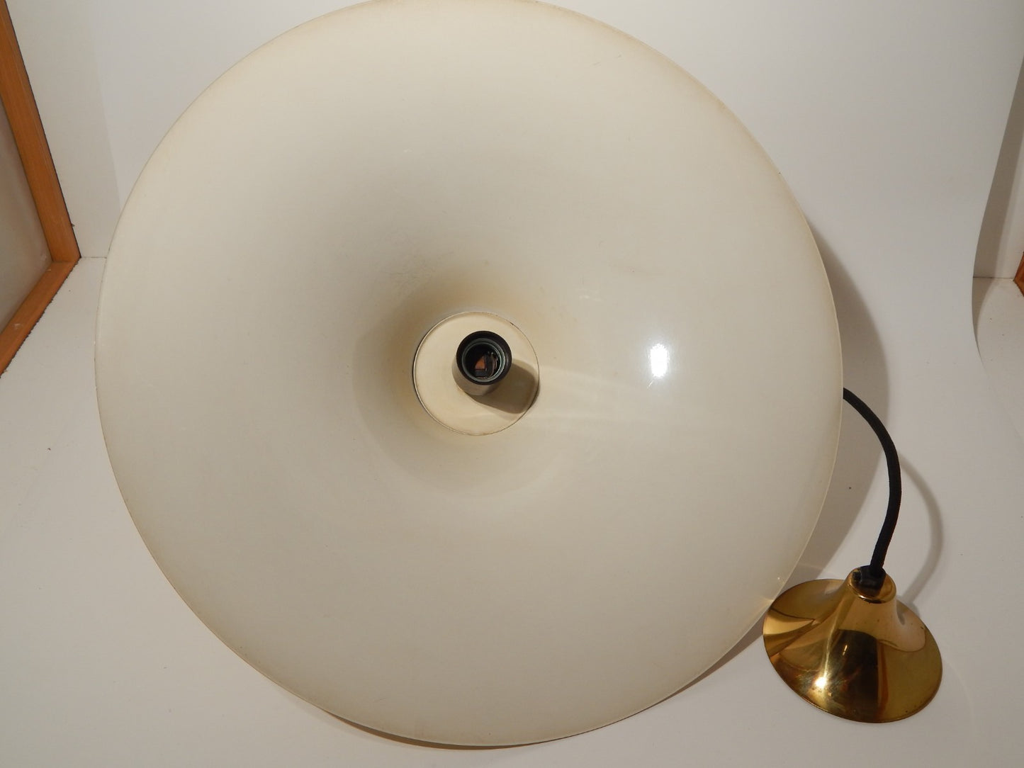 VINTAGE LAMPADARIO SEMI PENDANT DESIGN DANESE BONDERUP & THORUP OTTONE LUCIDATO