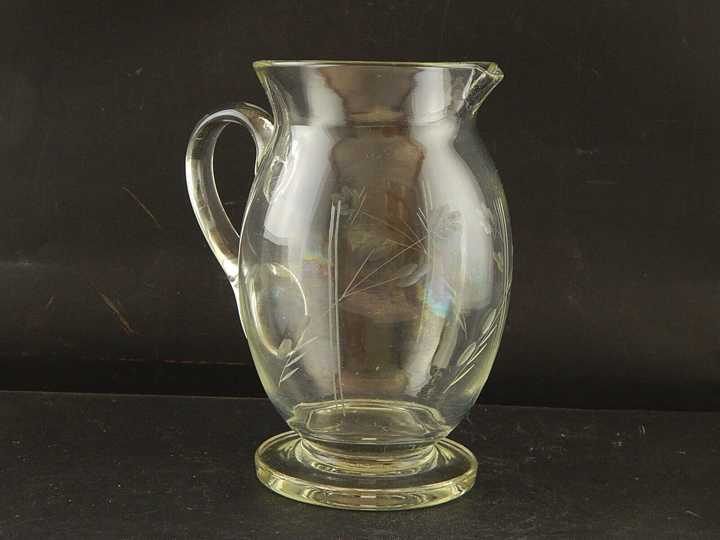 ANTICA LIBERTY BROCCA CARAFFA DECANTER DA TAVOLA CRISTALLO BOEMIA INCISO