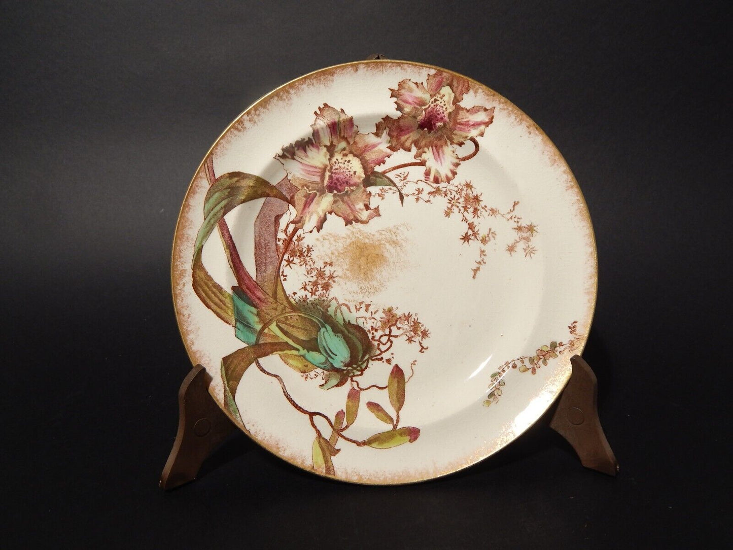 ANTICO ART NOUVEAU PIATTO CERAMICA ALEXANDRIA HOLLINSHEAD&KIRKHAM TUNSTALL X284