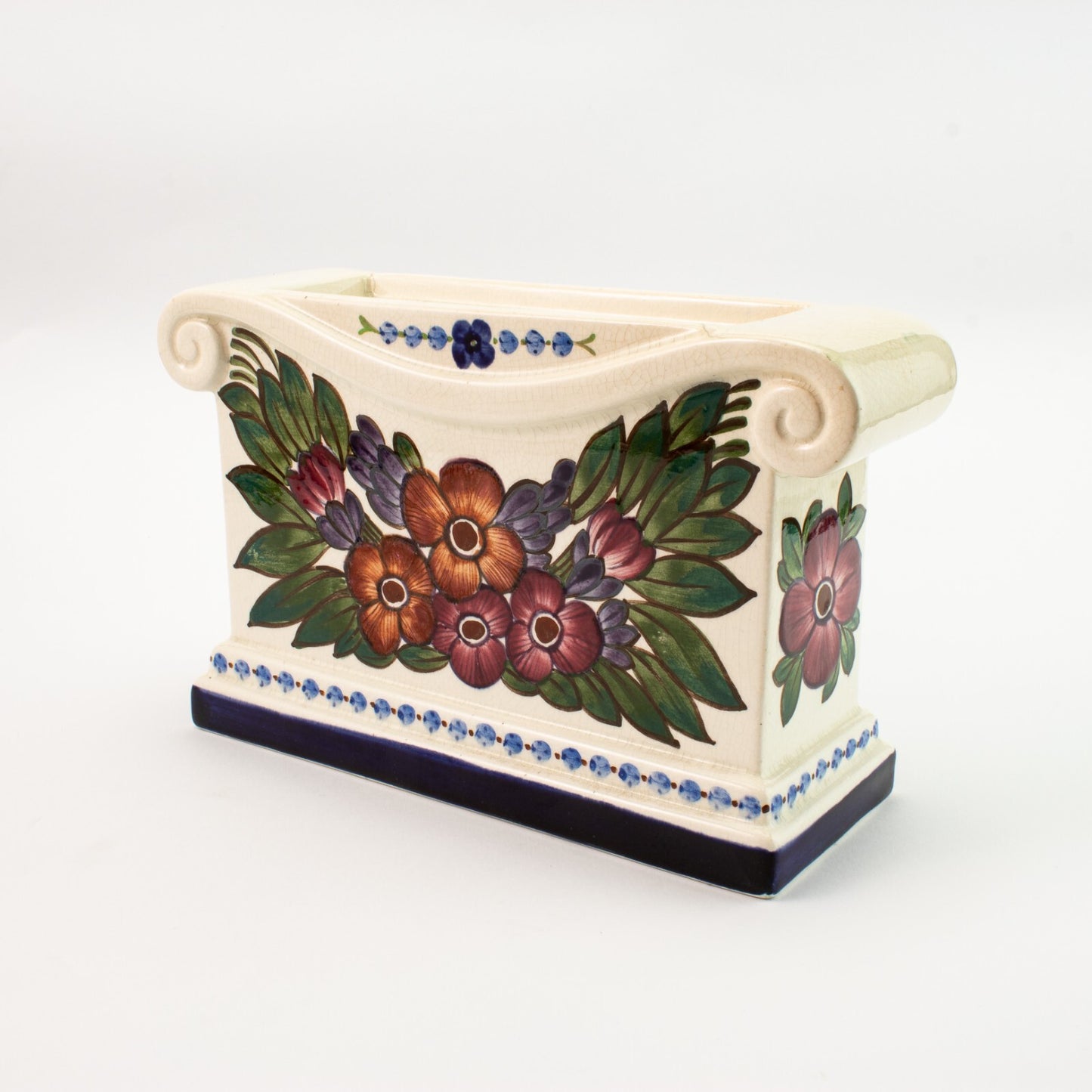 ROYAL COPENHAGEN ALUMINIA ANTICA JARDINIERE CERAMICA SOTTOSMALTO 635-472 23X8X14