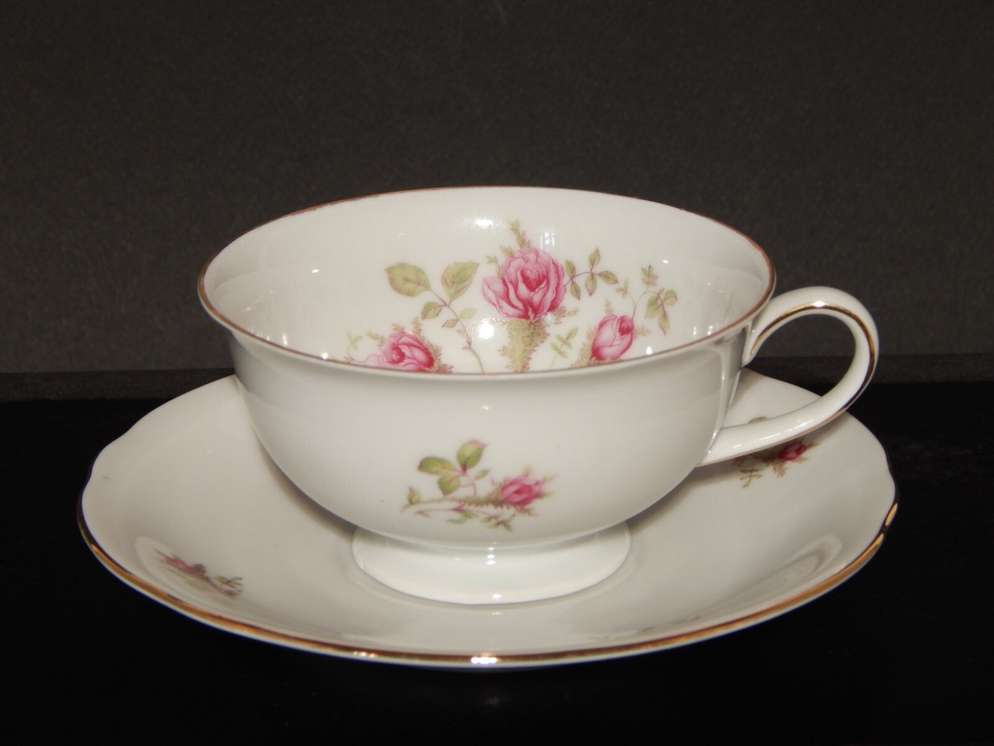 ANTICO SERVIZIO TÈ PORCELLANA BAVARIA OSCAR SCHALLER RHEINPFALZ ROSA CANINA