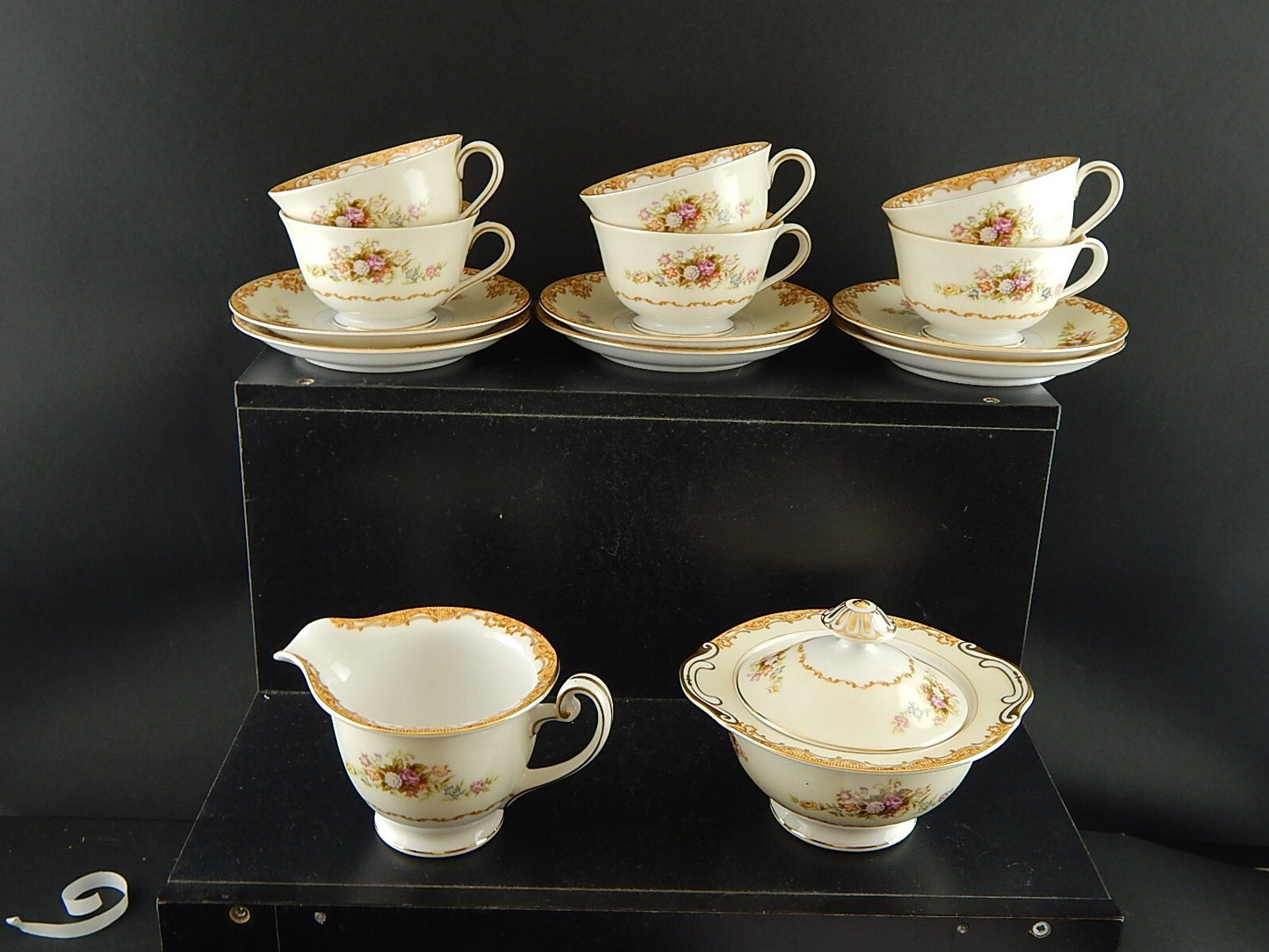 VINTAGE PREZIOSO SERVIZIO PORCELLANA 6 TAZZE TÈ SVOTO CHINA JAPAN