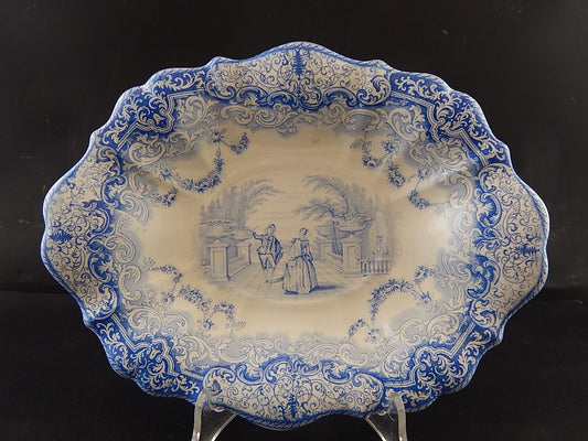 COPELAND & GARRETT 1844 ANTICO PREZIOSO VASSOIO CERAMICA LOUIS QUATORZE