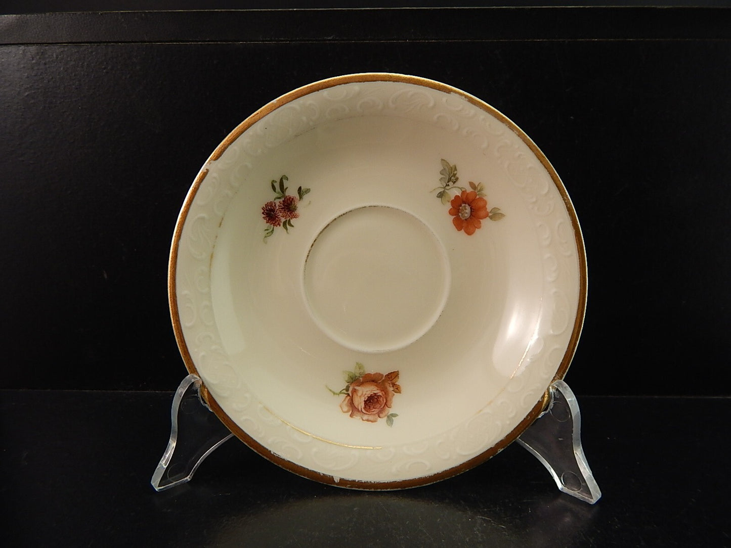 ANTICA TAZZA KPM COPENHAGEN PORCELLANA BOUQUET DI FIORI E ORO DEL 1924 #1206