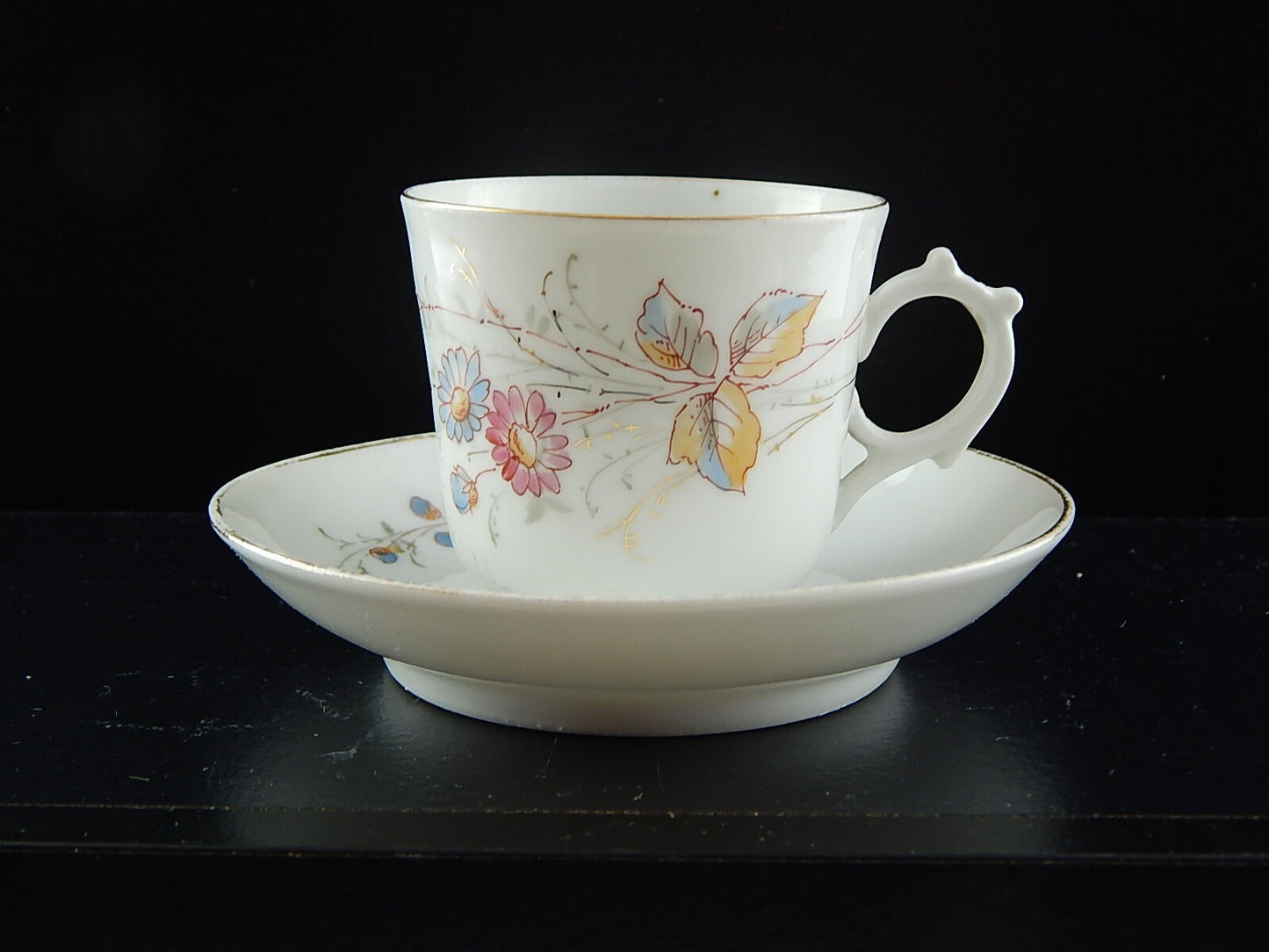 ANTICA PREZIOSA RARA TAZZINA PIATTINO PORCELLANA METÀ 800 NUMERATA DECORO A MANO