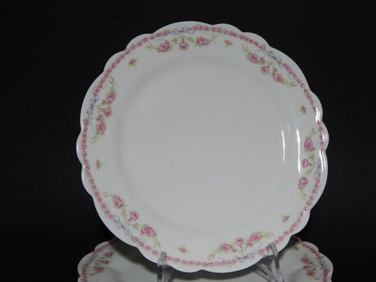 ANTICO SERVIZIO 6 PIATTI PORCELLANA LIBERTY GHIRLANDE LIMOGES MARTIN FRERES