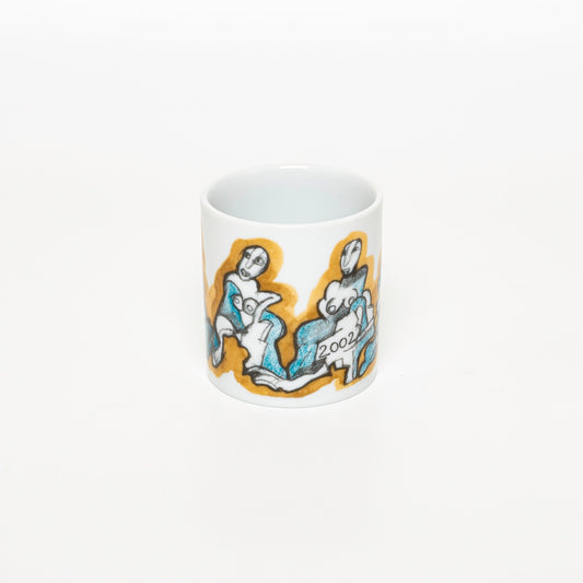 ROYAL COPENHAGEN TAZZA ANNUALE 2002 PICCOLA CERAMICA CM 8 ML 200