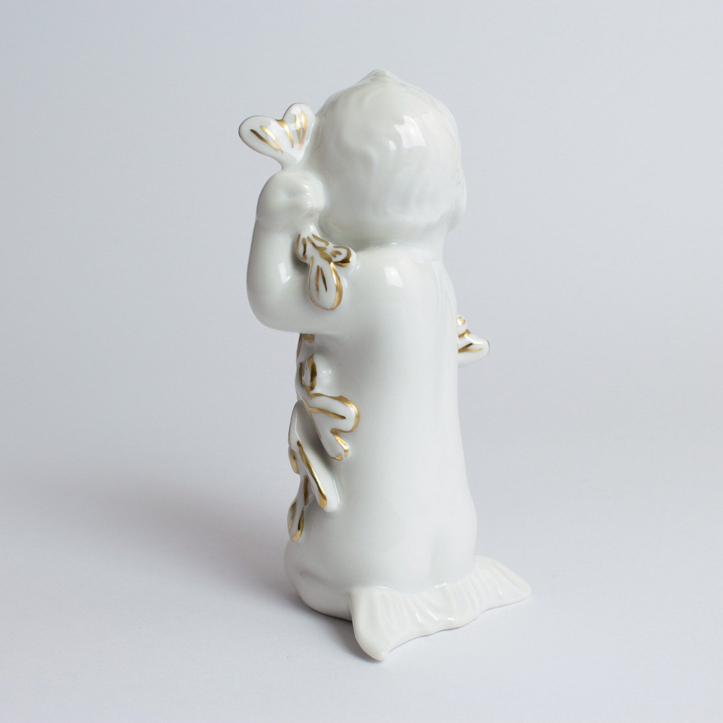 STATUINA PORCELLANA ROYAL COPENHAGEN BING&GRONDAHL "Ragazza del Mare" CON ORO