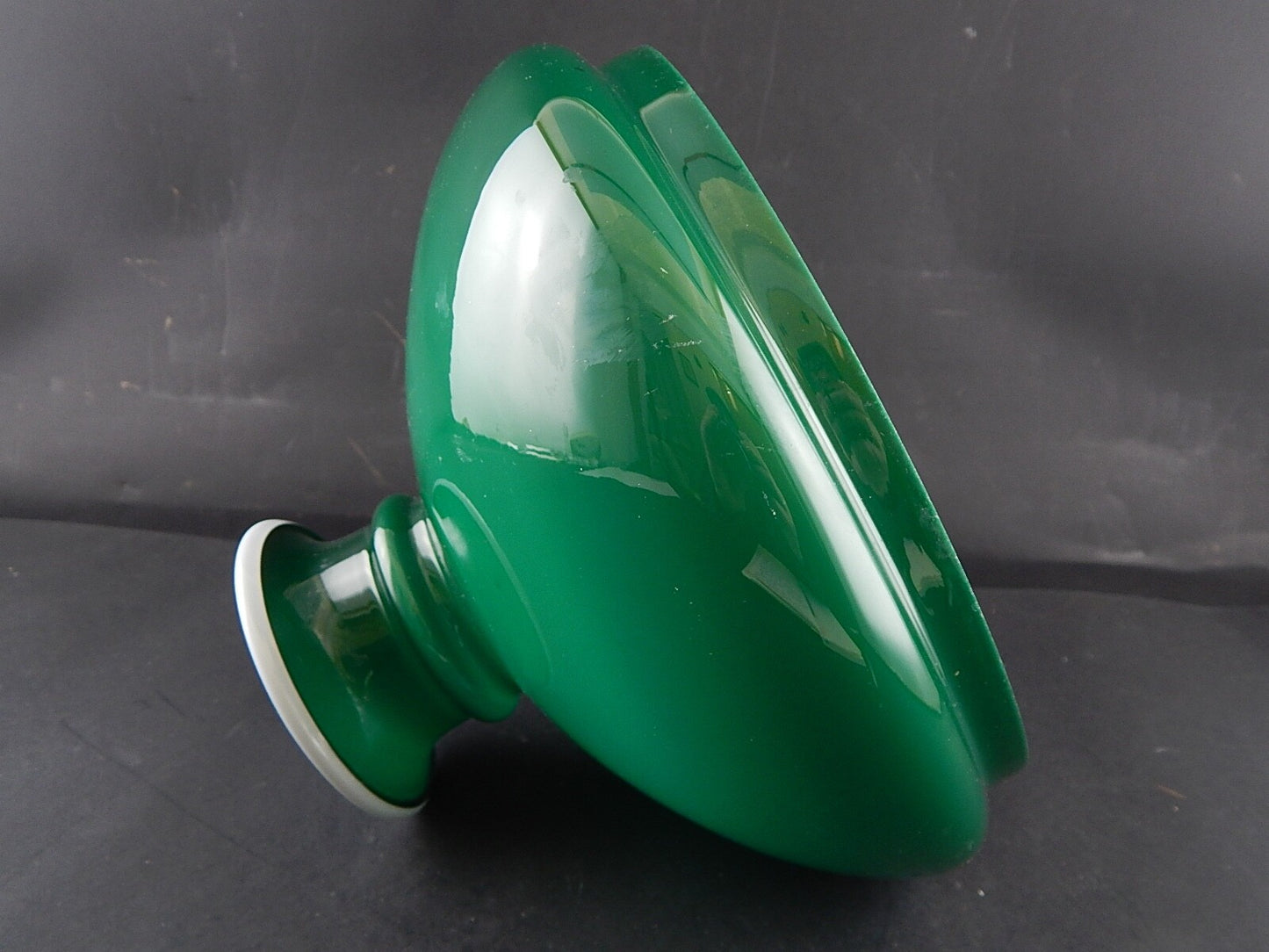 VINTAGE HOLMEGAARD VETRO A CAMPANA OPALINO VERDE PER LAMPADARIO