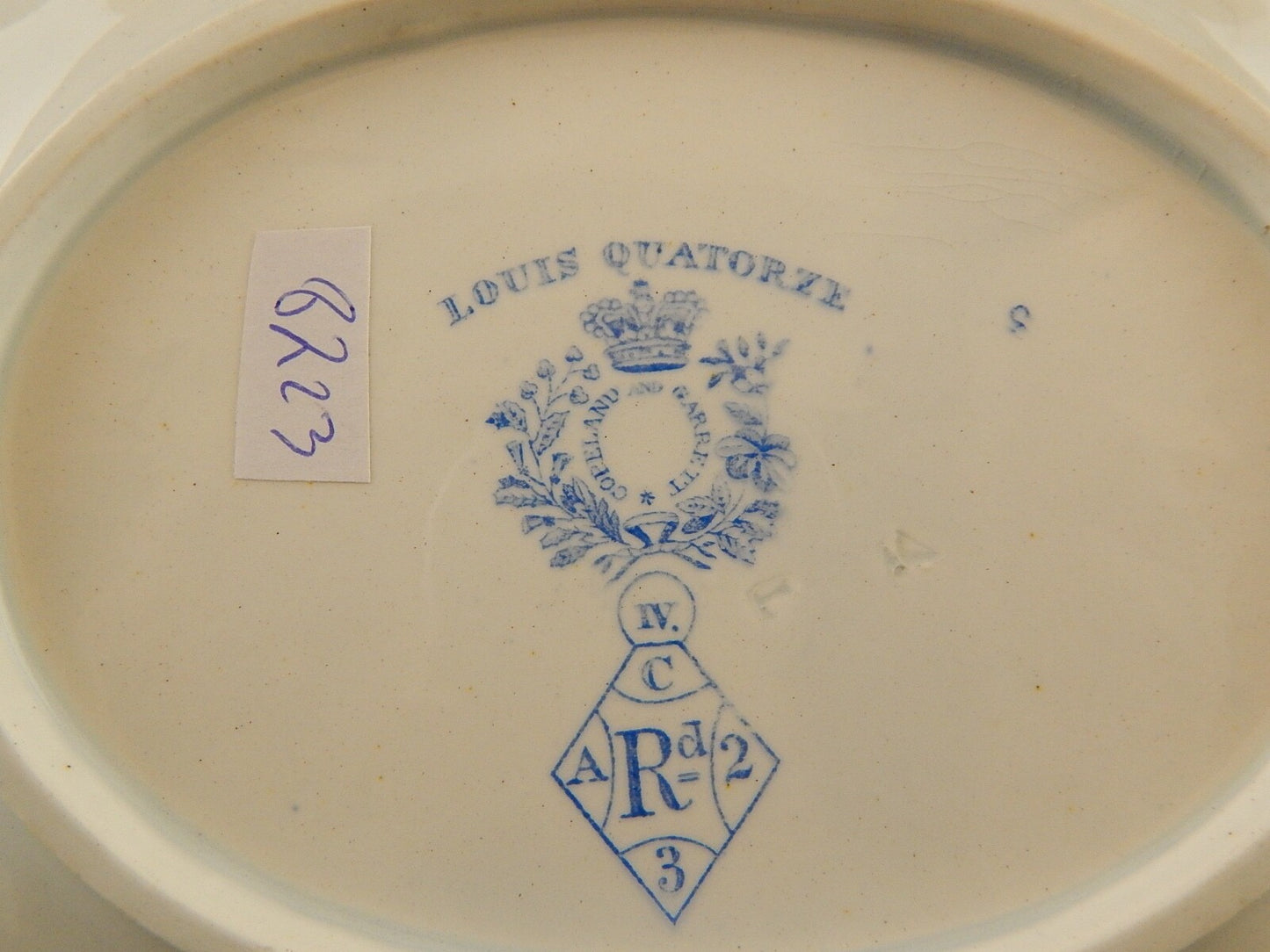 COPELAND & GARRETT 1844 ANTICO PREZIOSO VASSOIO CERAMICA LOUIS QUATORZE