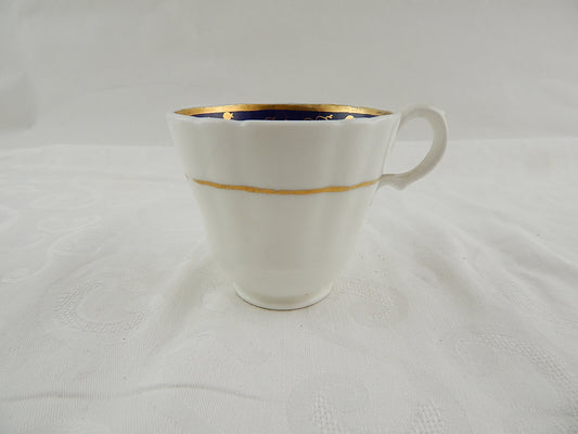 ANTICA PREZIOSA TAZZA IMPERO PORCELLANA BIANCA ORO COBALTO PARIGI INIZIO 1800