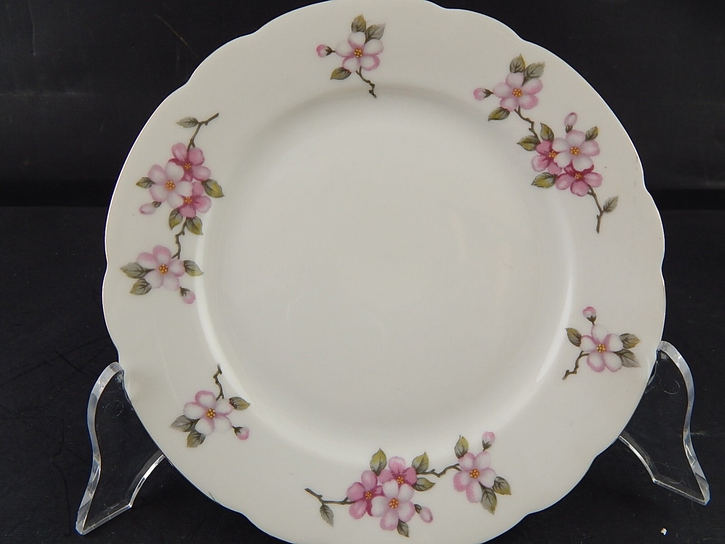 VINTAGE PIATTO DESSERT PORCELLANA SELTMANN WEIDEN BAVARIA FIORI DI PESCO