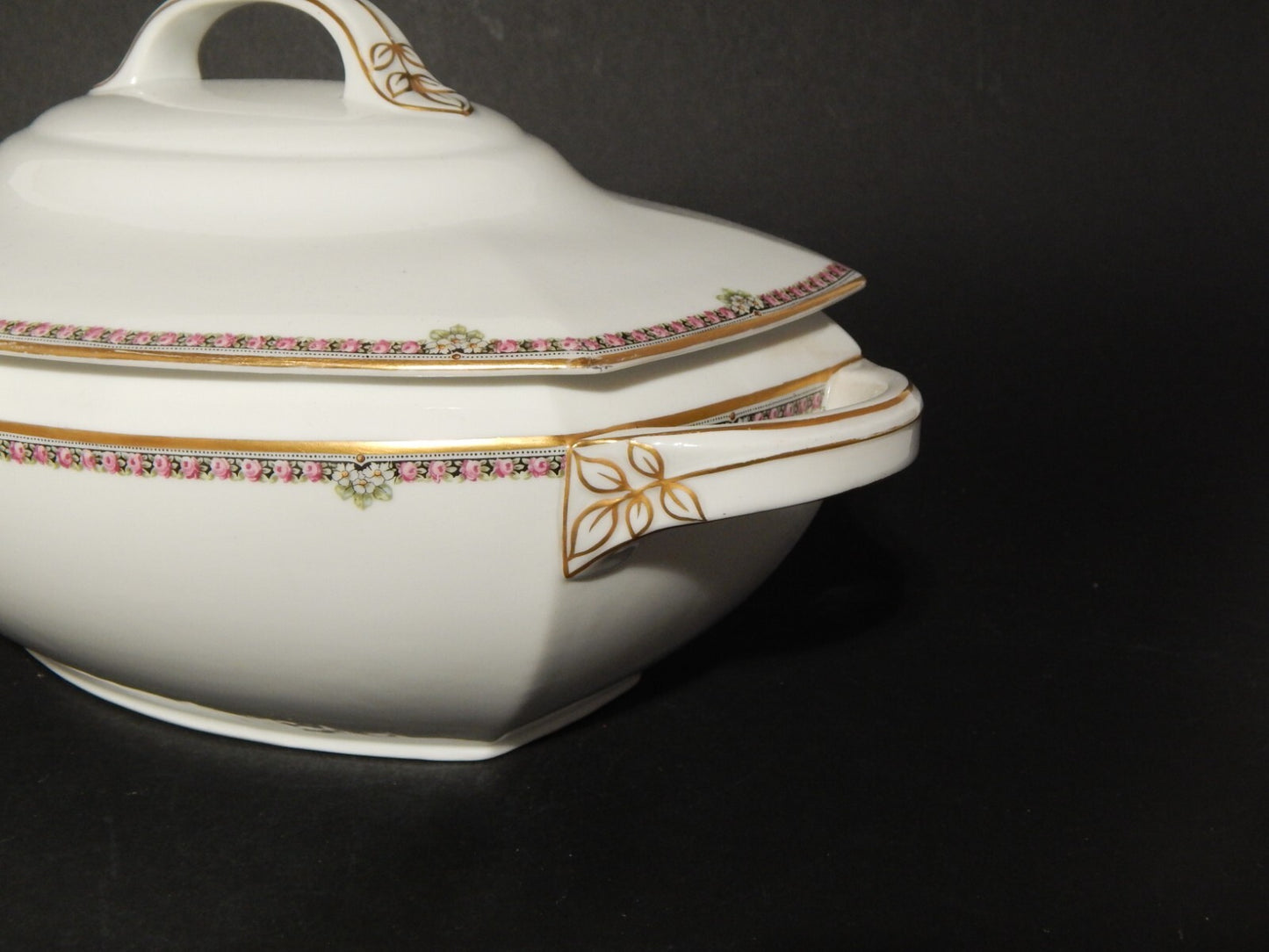 ANTICA ART DECO ZUPPIERA CENTROTAVOLA PORCELLANA HEINRICH &CO BAVARIA LA FAYETTE