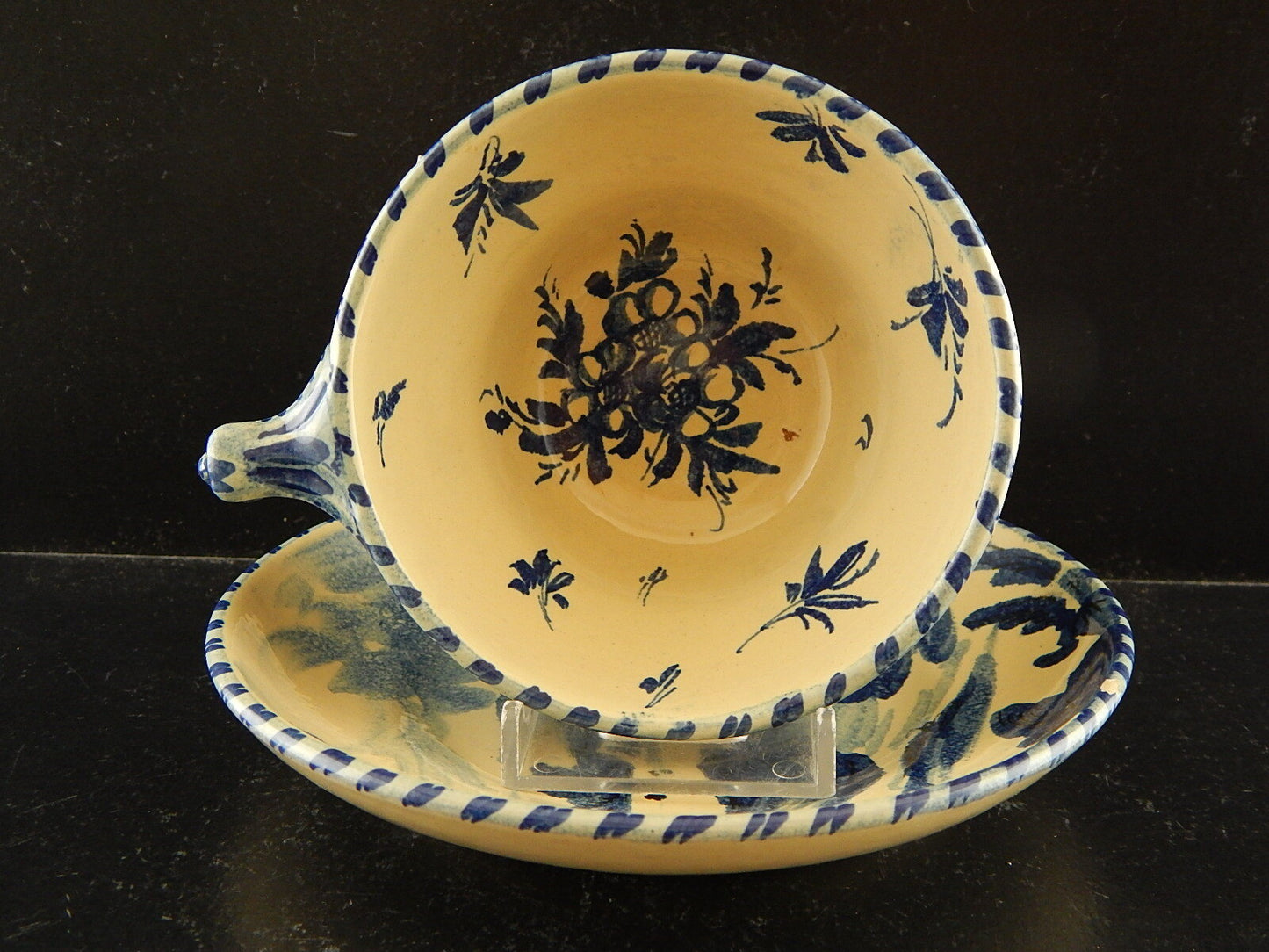 ANTICA TAZZA DA TE' CERAMICA ALBISOLA HANDMADE MADE ITALY DIPINTA A MANO #4