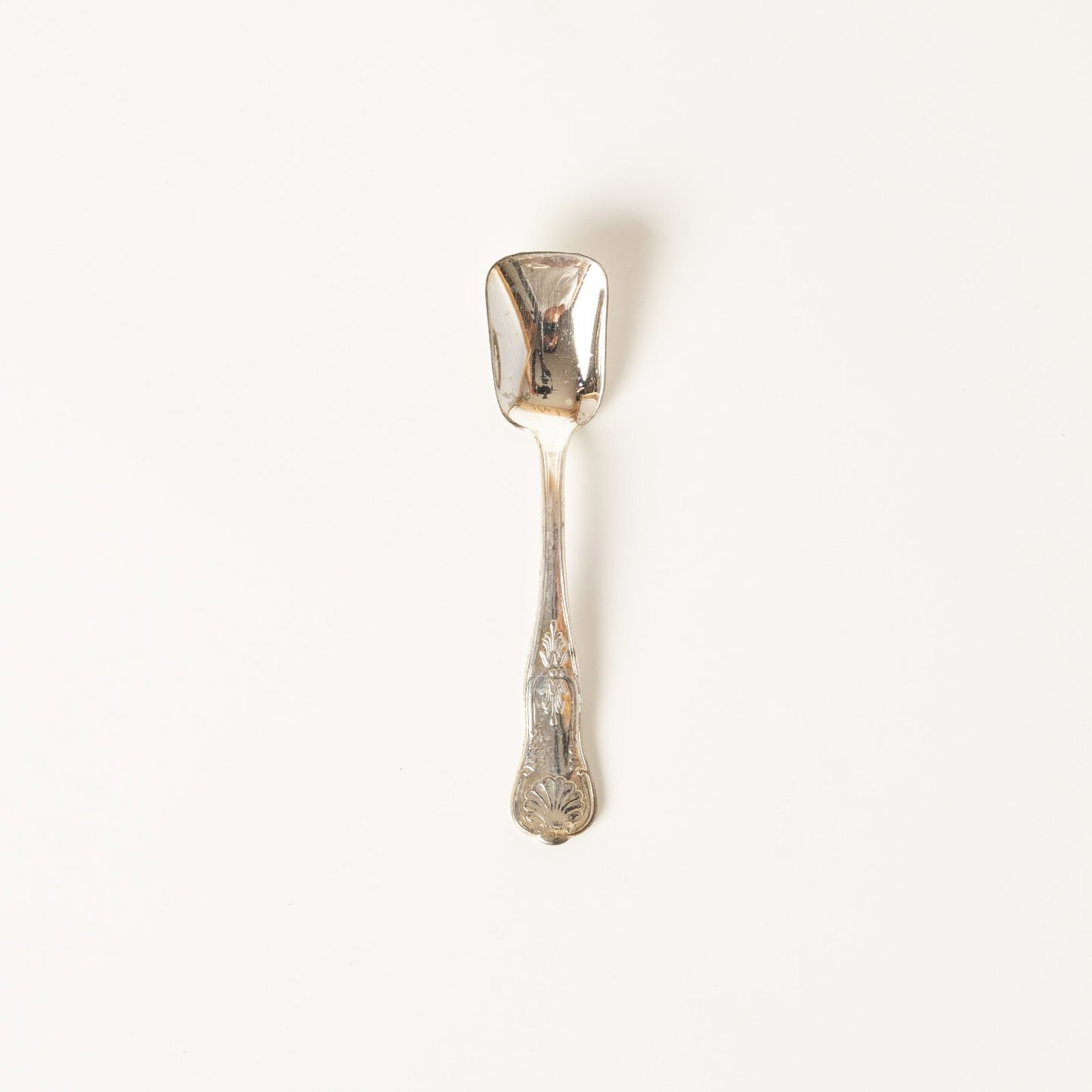 VINTAGE SET 6 CUCCHIAINI GELATO ARGENTATI ARG. 800 STILE ROCAILLE CONCHIGLIA